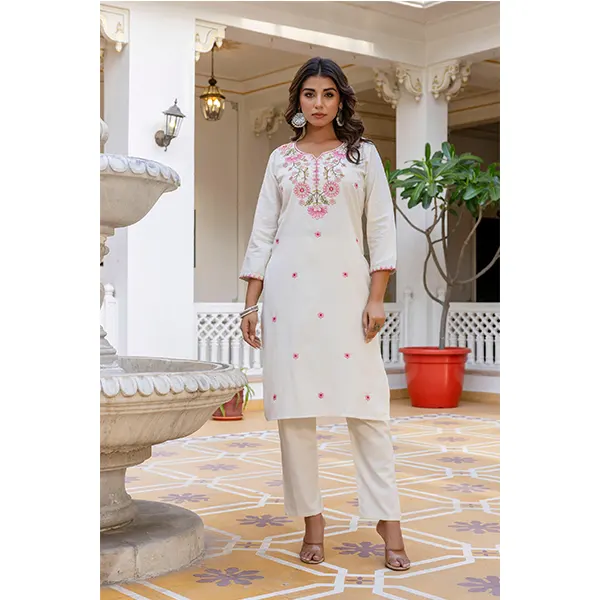 WHITE KURTI